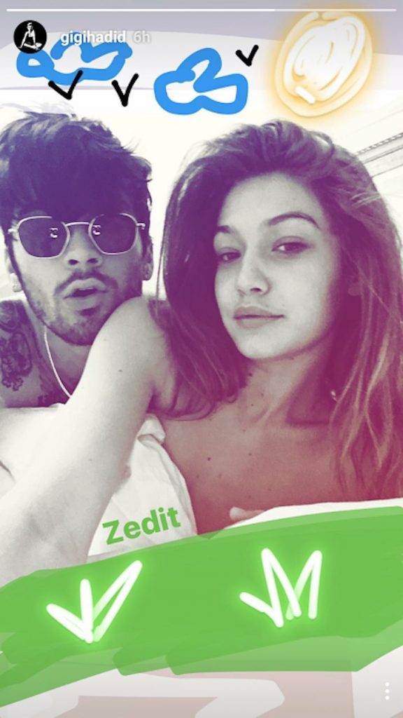 Zayn and Gigi Hadid get NAKED in Instagram Story