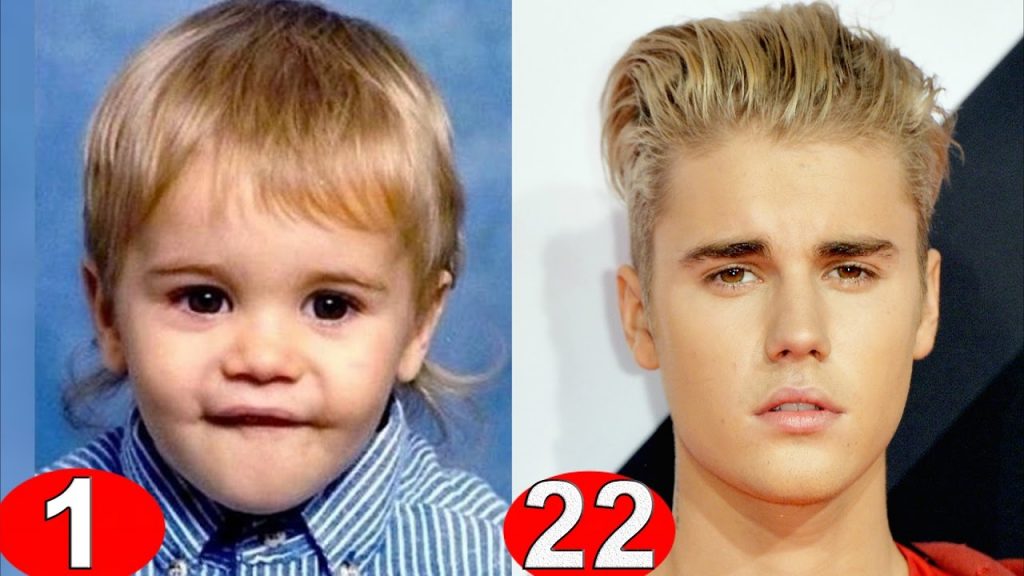 Justin Bieber – Transformation from 1 to 23 Years Old