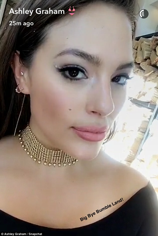 Ashley Graham struts her stuff at Bumble event at Coachella