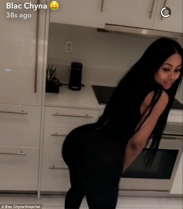 Booty-ful moves! Blac Chyna busts out her twerking skills on Snapchat while wearing Skintight Leggings