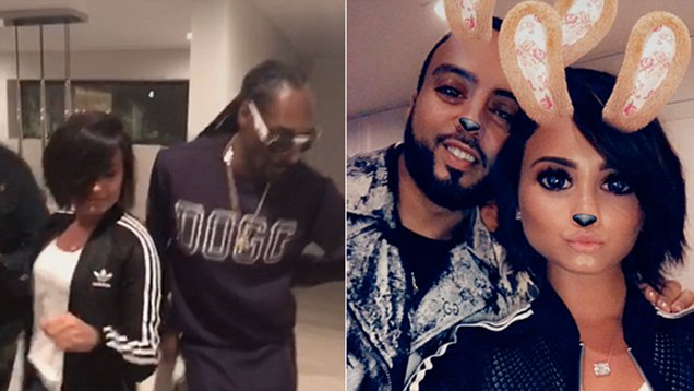 No tears; Demi Lovato parties with Snoop & French after her split