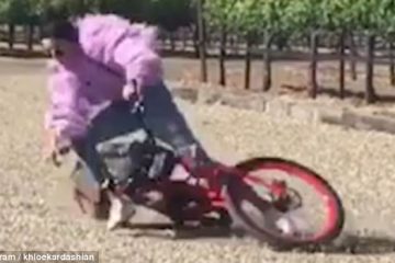 Kendall Jenner FALLS off Her Bike in HILARIOUS Instagram Video Posted