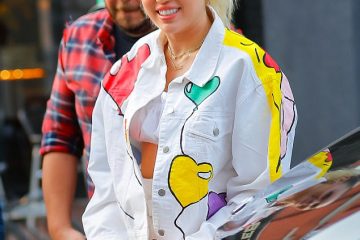 Wearing her heart on her sleeve! Openly pansexual Miley Cyrus continues to show her pride in a colorful get-up