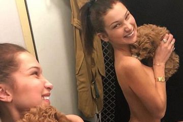Bella Hadid Poses Nude AGAIN…this Time with a PUPPY!