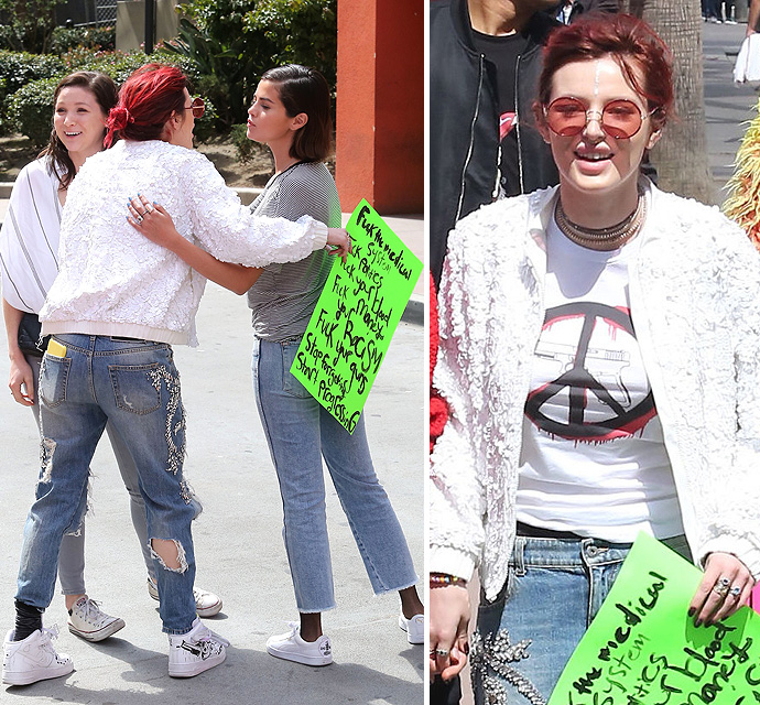 Selena Gomez & Bella Thorne attend ‘The March For Our Lives Protest’ in Downtown LA