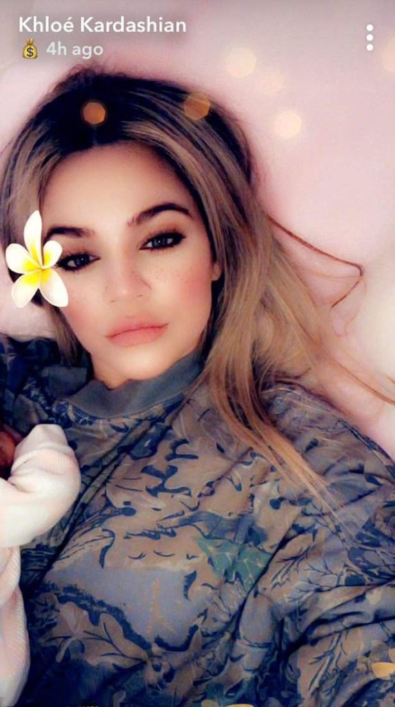 Khloe Kardashian FINALLY gives first glimpse of baby True almost one month after birth