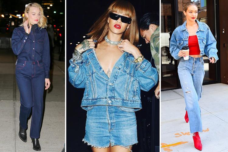 Gigi Hadid & Rihanna Prove Denim on Denim is the Hottest Fashion Trend of 2018