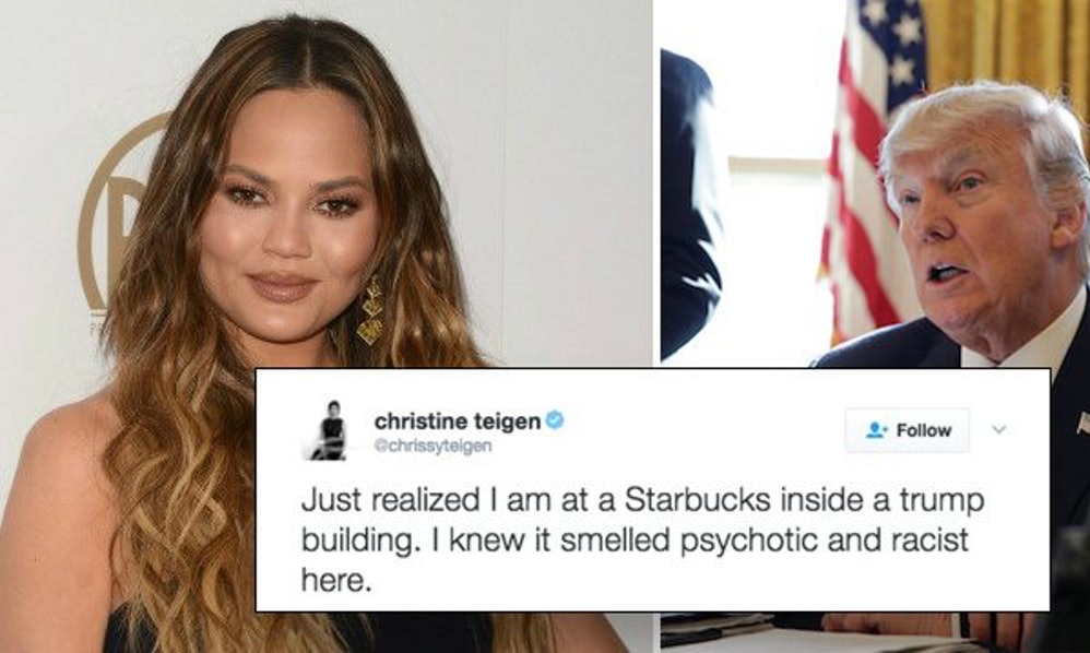 Chrissy Teigen Trolls President Trump