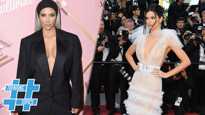 Kim Kardashian & Kendall Jenner HEAT UP the Summer with Plunging Neckline Trend!