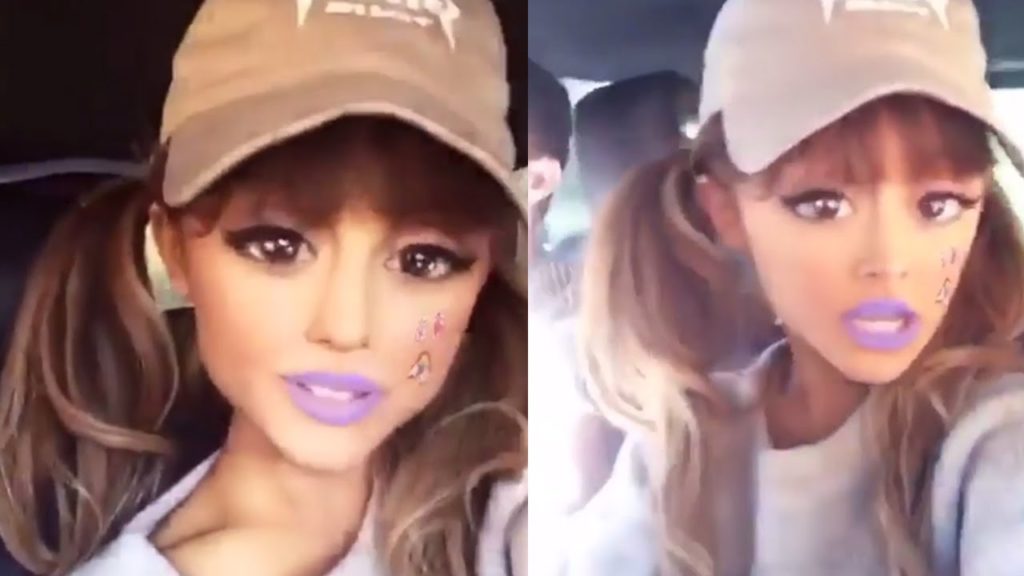 Ariana Grande Singing on Snapchat
